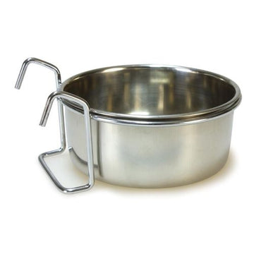 COMEDERO LORO INOX. 8cm.Con Gancho 