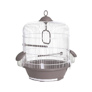 JAULA PAJARO 716 BLANCA GRIS 31.5x40cm.