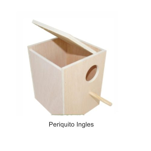 NIDO MADERA VERTICAL PERIQUITO INGLES 