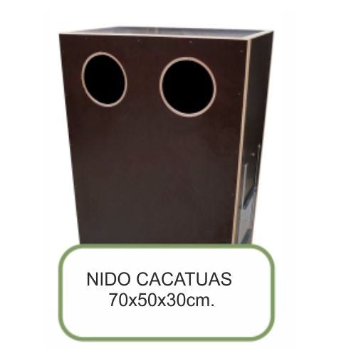 NIDO MADERA CACATUAS 