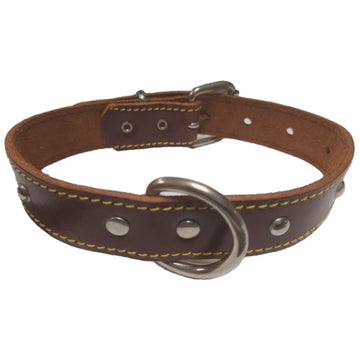 Collar Cuero Woka 50x3cm Tachuelas