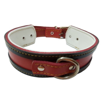 COLLAR GALGO AZUL BORDE NATURAL 35X4CM
