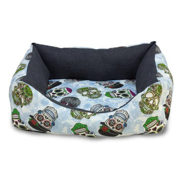 Cama Cuadrada Calaveras 70cm.