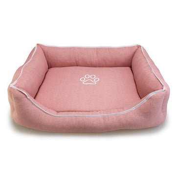 Cama Cama cuadrada Rosa con Huella y Ribete 70x55x19cm.