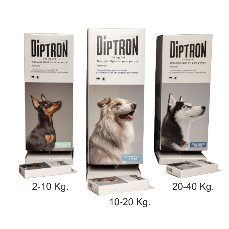 PIPETA DIPTRON Perro 2-10 kg. 1 Ud. 