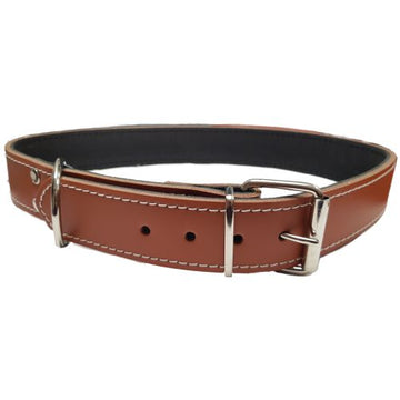 Collar Cuero Cosido 85cm. Marron Razas Grandes