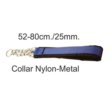 COLLAR NYLON/METAL AZUL 
