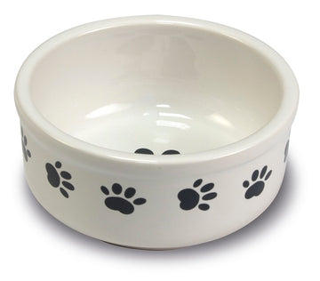 Comedero Ceramica Huellas 15 cm.