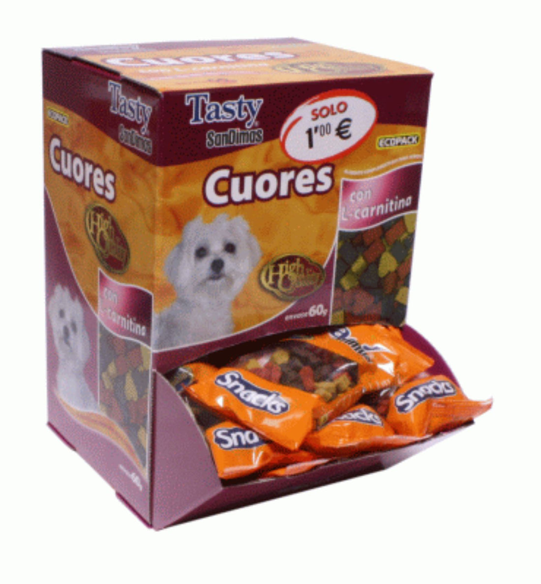 CUORES RAZA PEQUEÑA  60 GR. CAJA 40 UND.