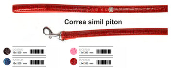 CORREA PITON Con corona strass 15x1200. Azul
